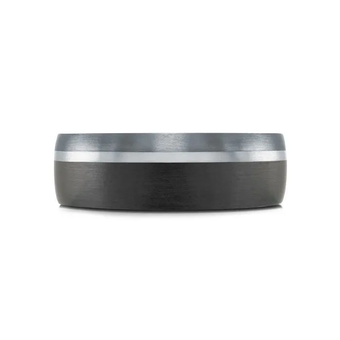 Mardini 14K Gold, Tantalum & Carbon Fiber Mens Band