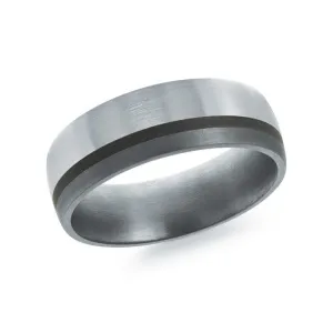 Mardini 14K Gold, Tantalum & Carbon Fiber Mens Band