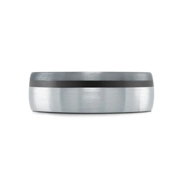 Mardini 14K Gold, Tantalum & Carbon Fiber Mens Band