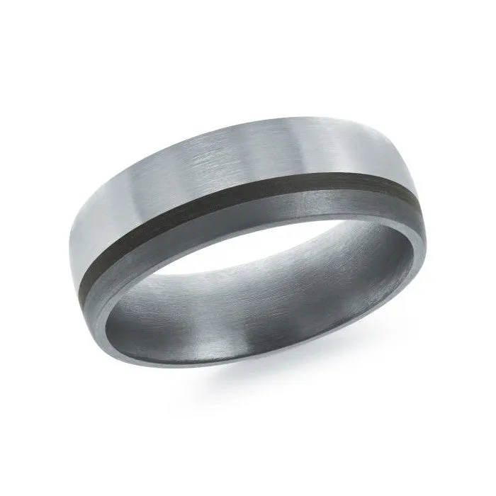 Mardini 14K Gold, Tantalum & Carbon Fiber Mens Band