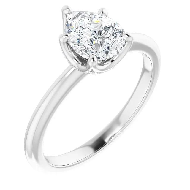 Margot Pear Diamond Solitaire Engagement Ring