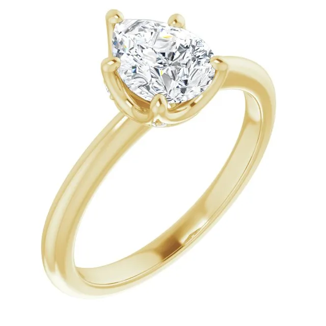 Margot Pear Diamond Solitaire Engagement Ring
