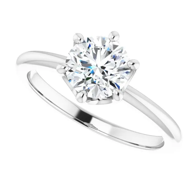 Margot Round Diamond Solitaire Engagement Ring