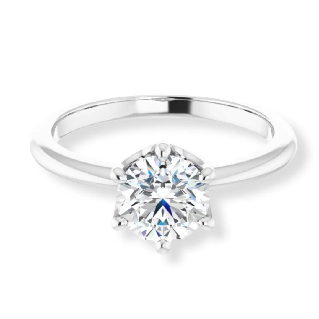 Margot Round Diamond Solitaire Engagement Ring