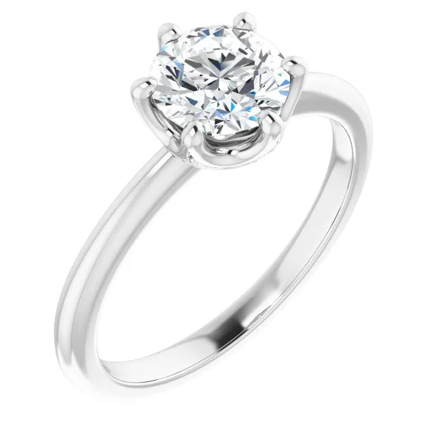 Margot Round Diamond Solitaire Engagement Ring