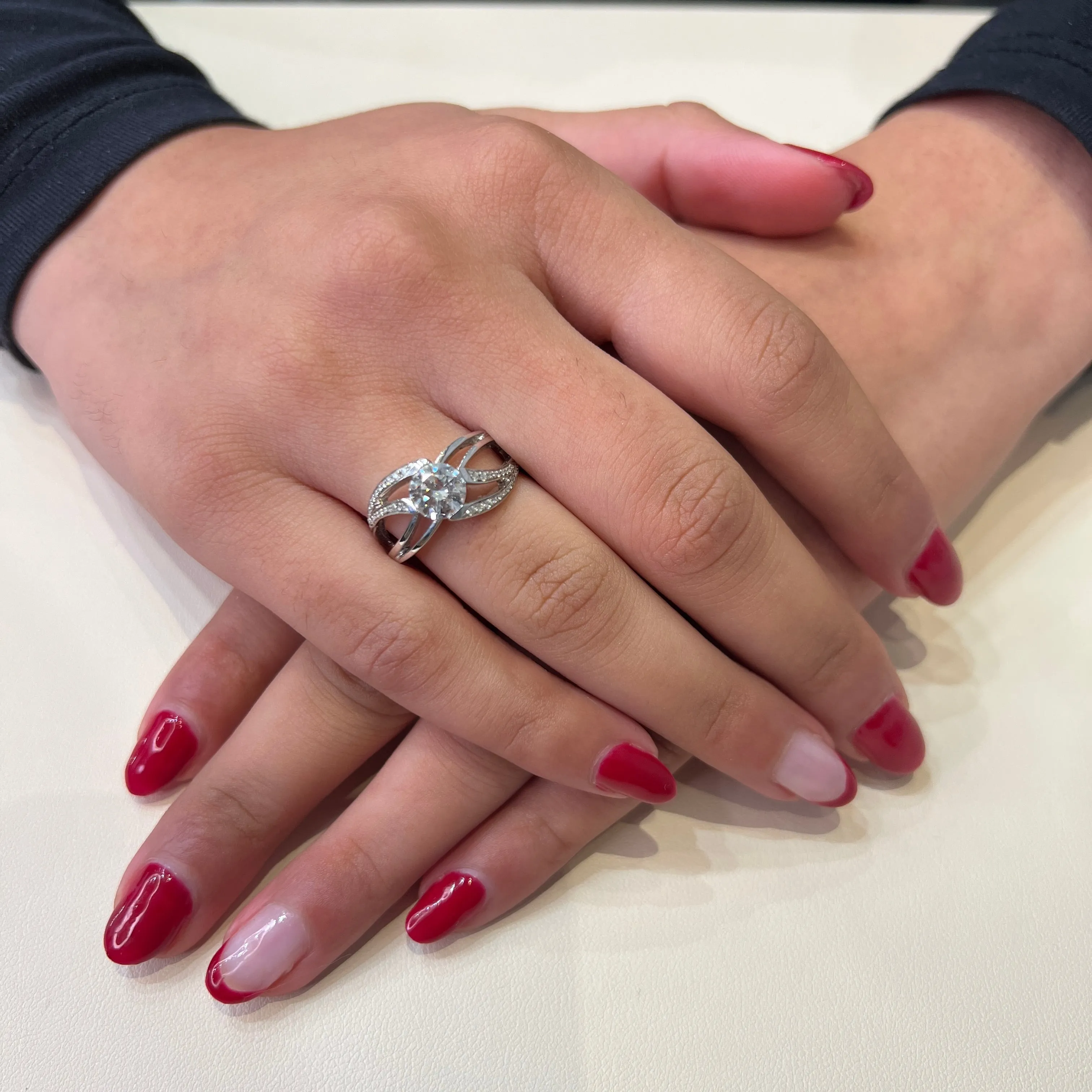 Mark Schneider Rejoice 14K White Gold Diamond Semi Mount Engagement Ring