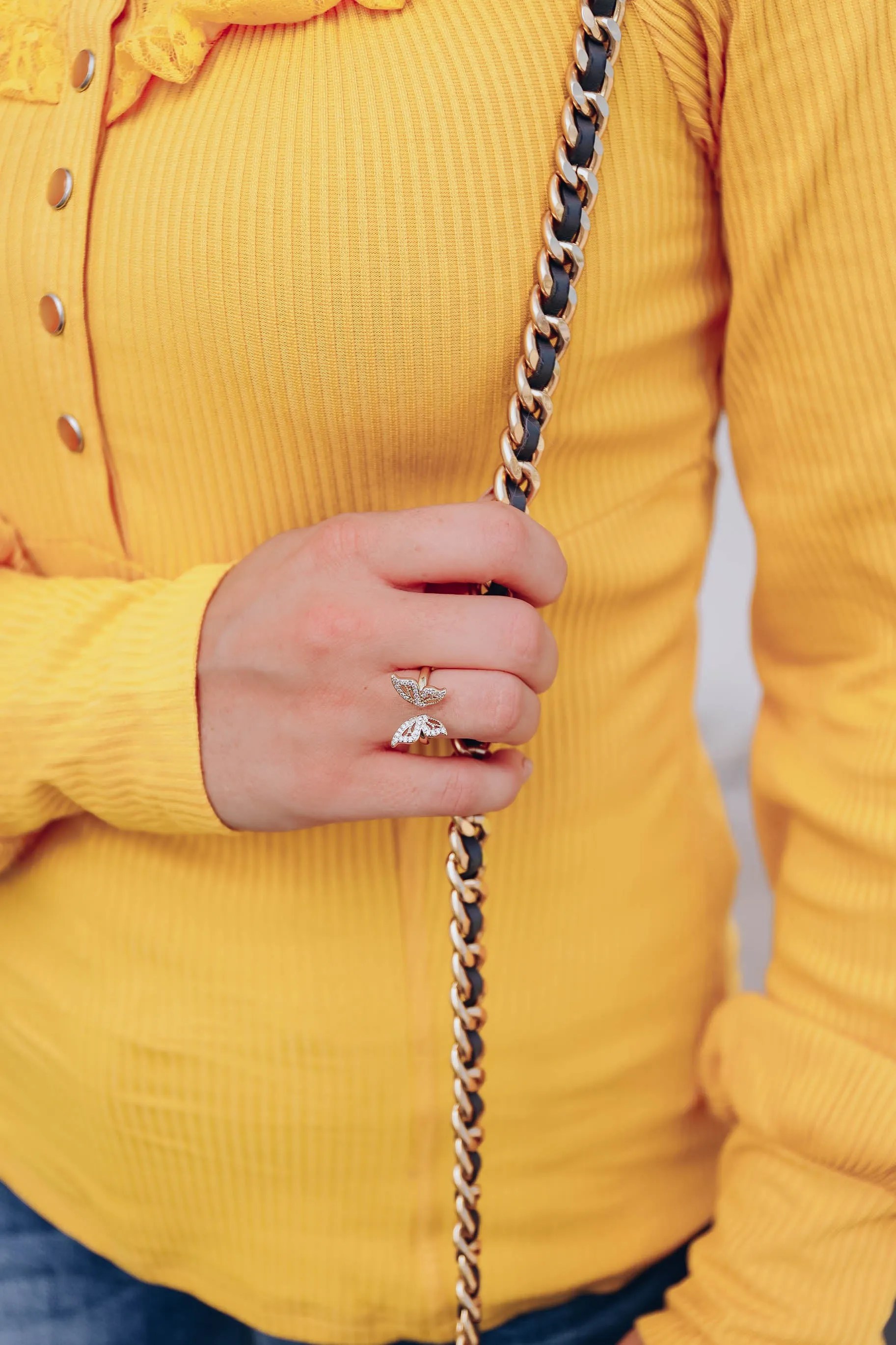 Marnie CZ Butterfly Ring - Gold