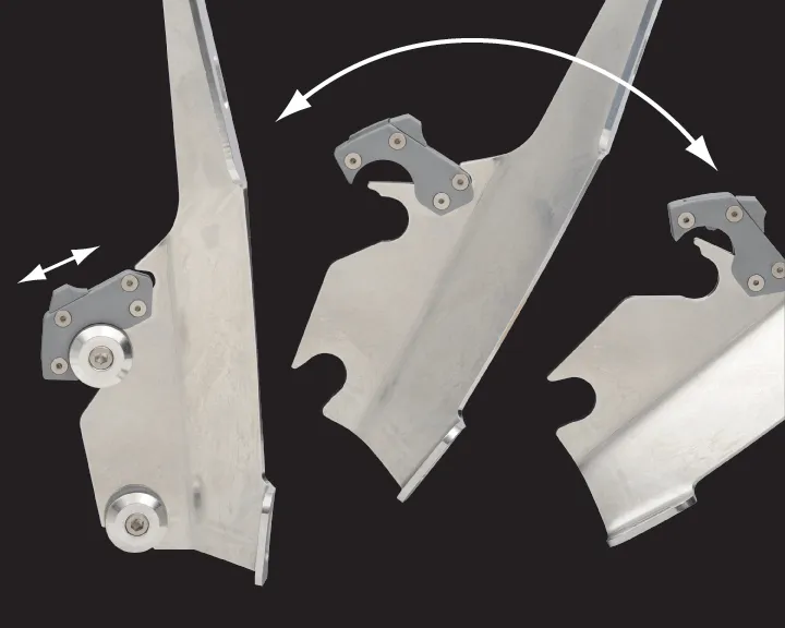Memphis Shades MEK1985 Trigger-Lock Mount Kit for Sportshield Windshields - Polished