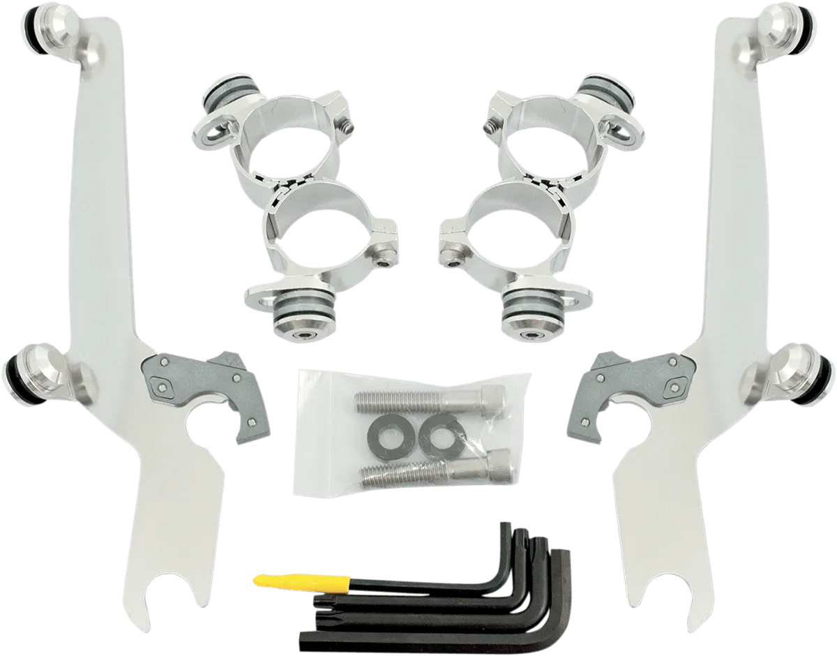 Memphis Shades MEK1985 Trigger-Lock Mount Kit for Sportshield Windshields - Polished