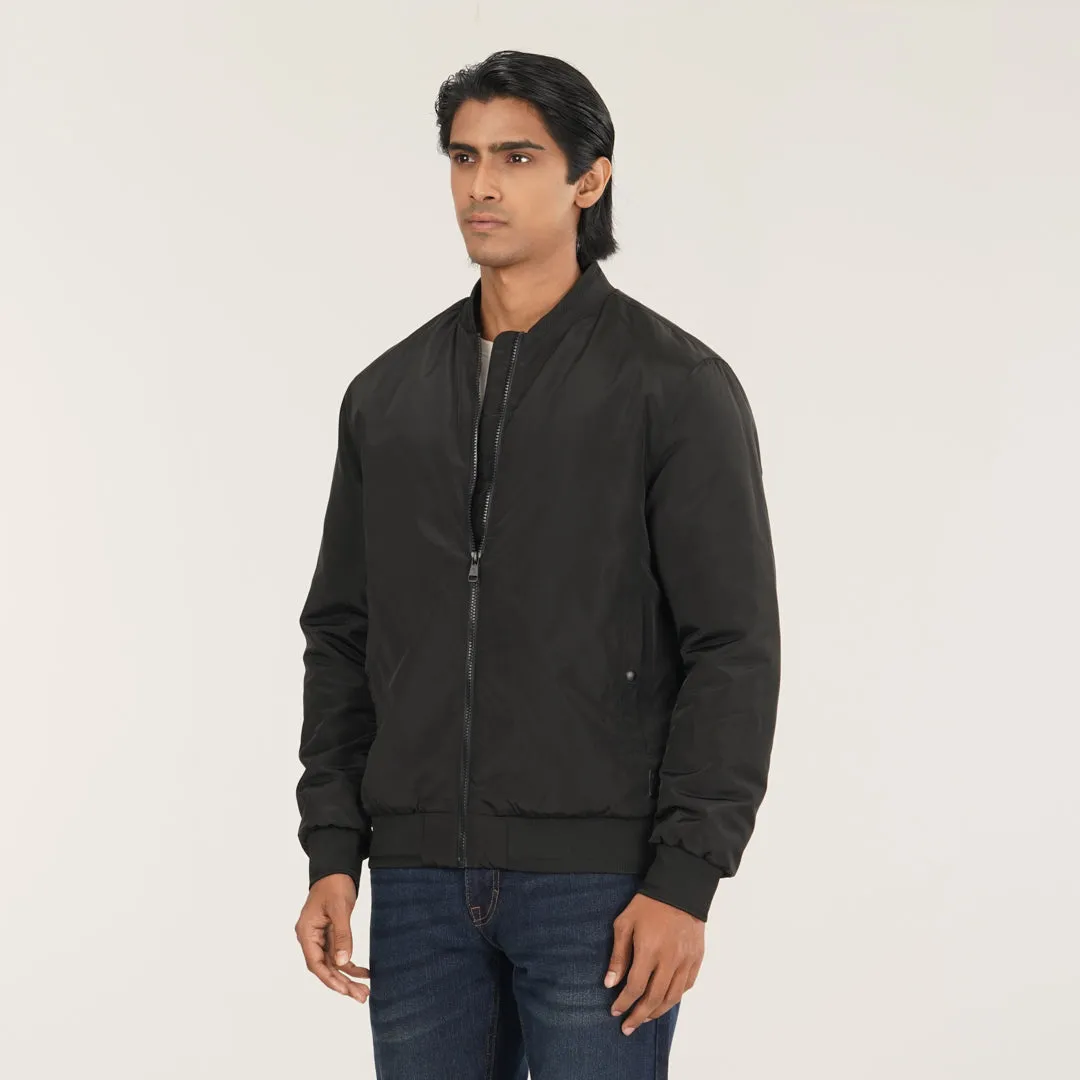 Mens Black Bomber Jacket