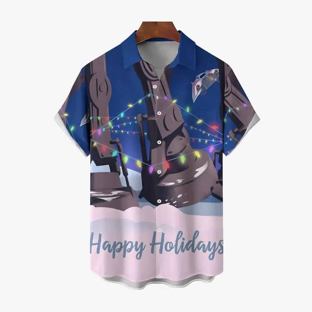 Men's Hawaiian Casual Short Sleeve Shirt 2407000352