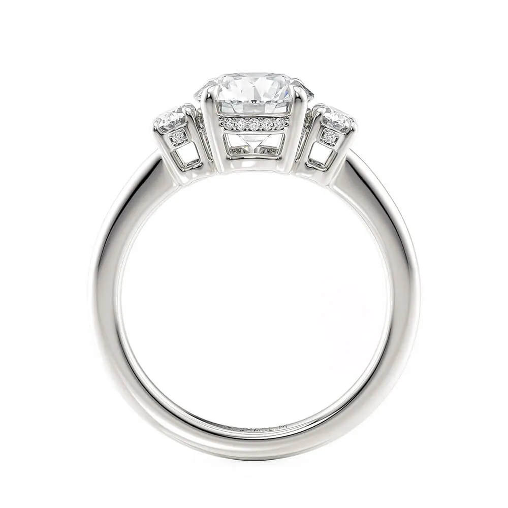 Michael M Trinity Three Stone Engagement Ring R806-1.5
