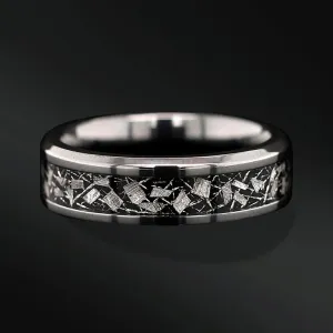 Natural Meteorite Band for Men | Unique Men’s Wedding Band