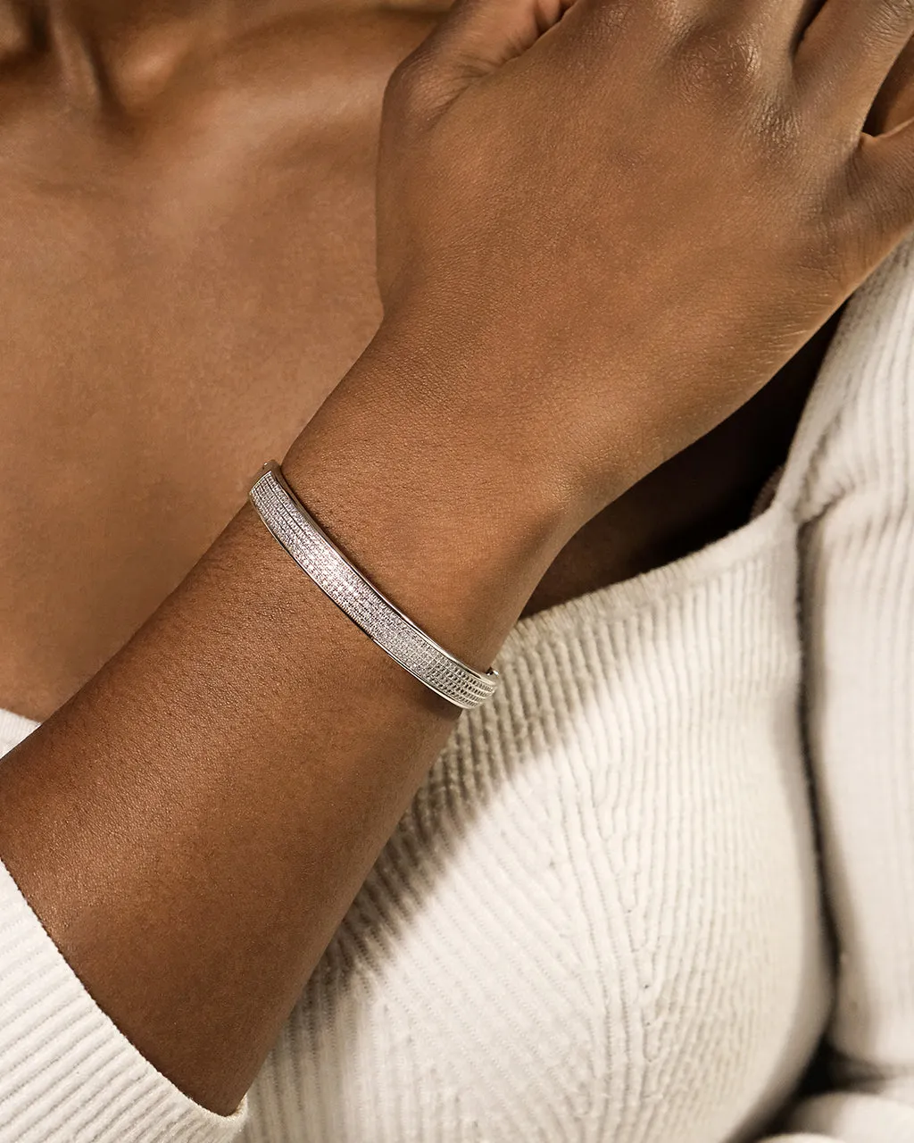 Nessa CZ Bangle Bracelet