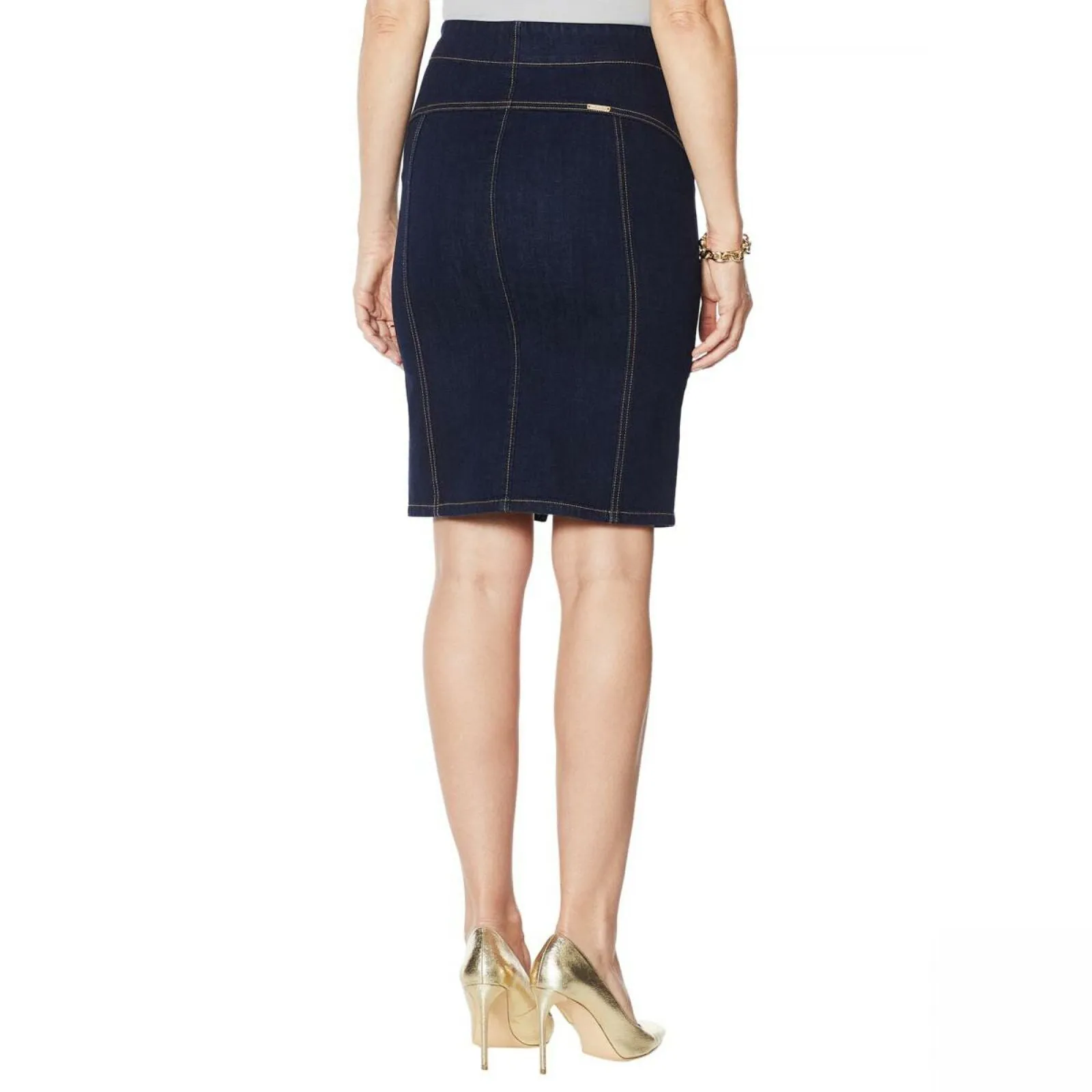 New G By Giuliana Womens Straight Zip-Front Denim Skirt. 693907 6