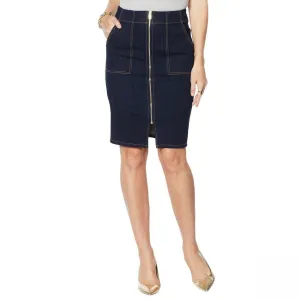 New G By Giuliana Womens Straight Zip-Front Denim Skirt. 693907 6