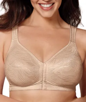 New Playtex Womens 18 Hour Posture Support Bra with Front Close, Wirefree, Nude, Sz 36C!