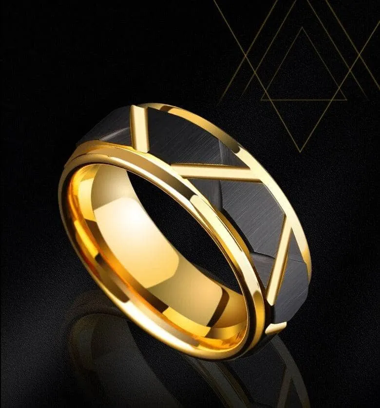 Niche Single Tungsten Men's Wedding Band