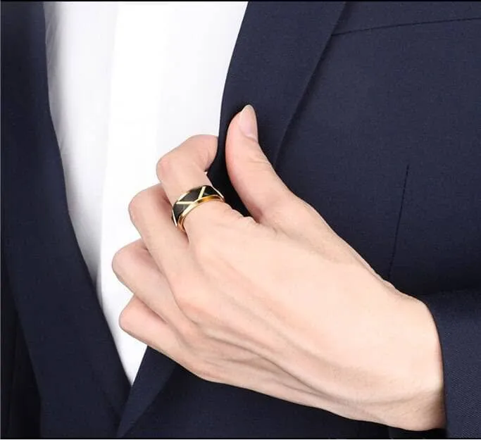 Niche Single Tungsten Men's Wedding Band