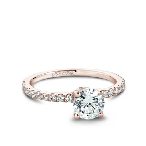 Noam Carver 14K Rose Gold Black Diamond  Ring