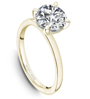 Noam Carver Bridal 14K Two Tone Yellow Gold Shank with White Gold Head Solitaire Engagement Ring