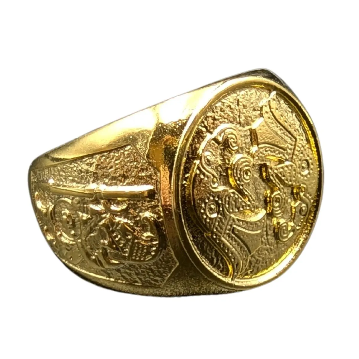 Norse ravens bronze ring