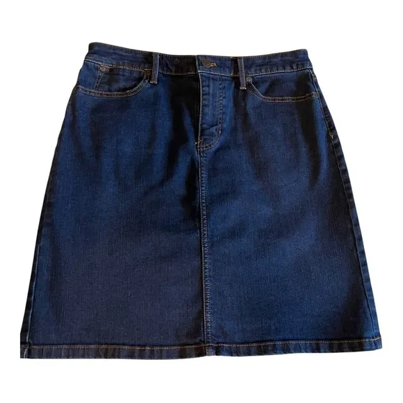 NWOT Talbots Classic Denim Skirt Size 6