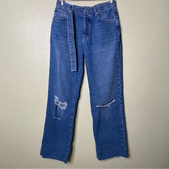 Nwt Forever 21 Premium High-Rise Distressed Ripped Jeans Size 29