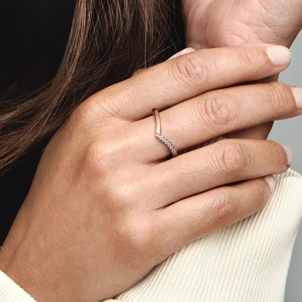 Pandora Rose Timeless Wish Half Sparkling Ring