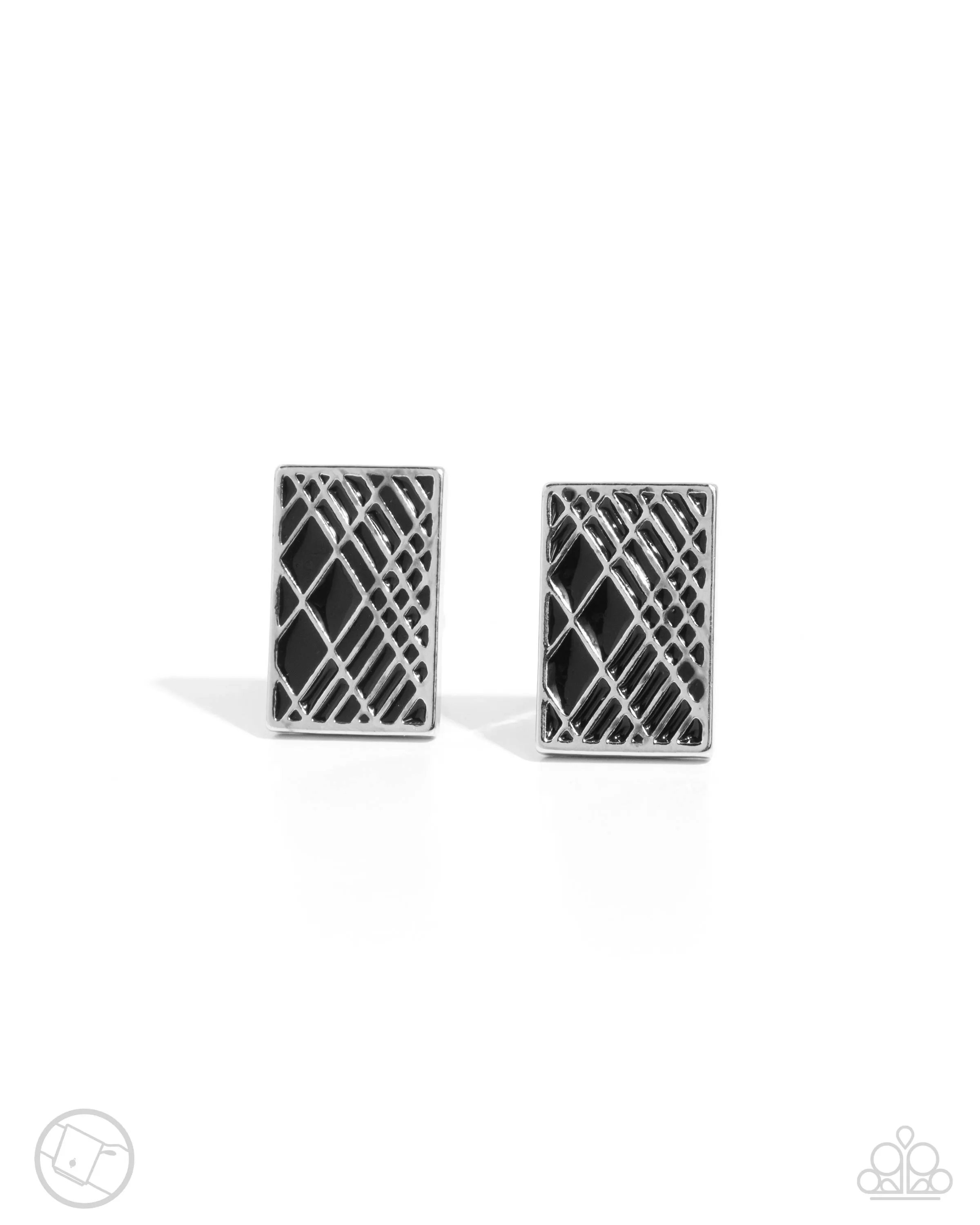 Paparazzi Crisscrossed Captain Cuff Links Black