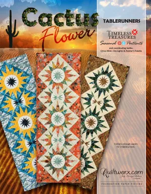 Pattern Cactus Flower Table Runner