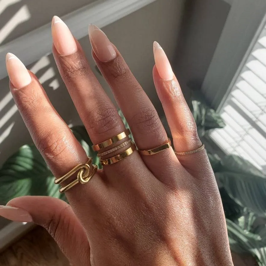Pave Gold Stacking Ring