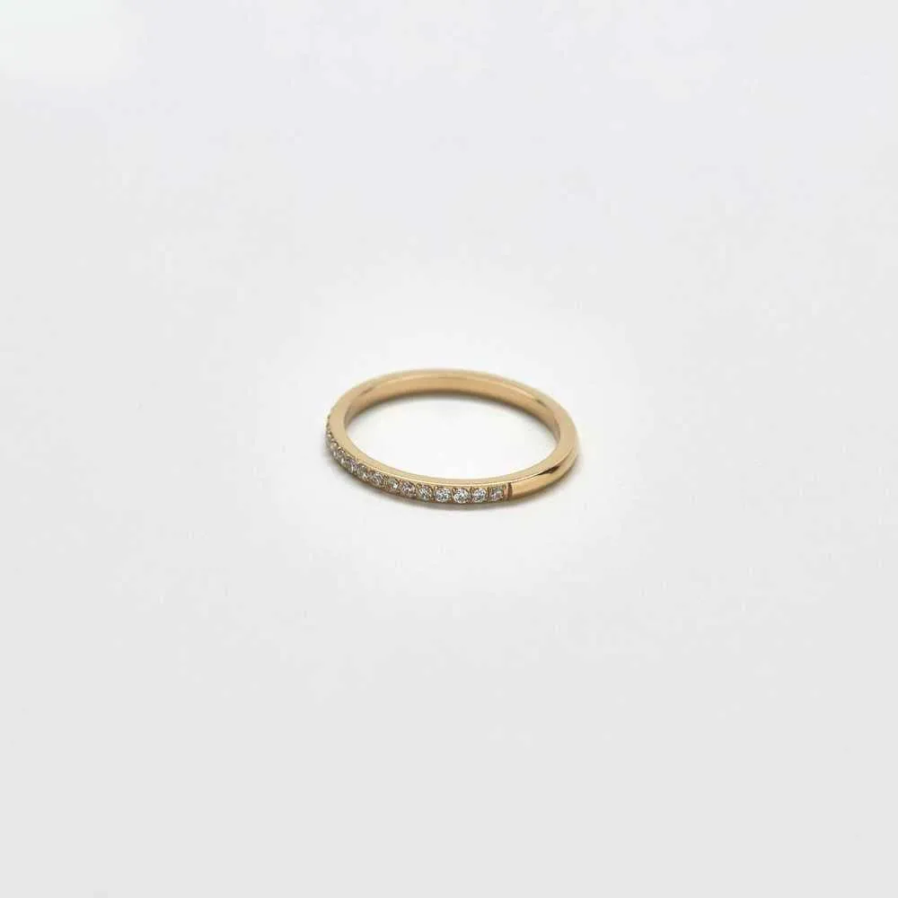 Pave Gold Stacking Ring