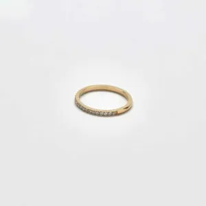 Pave Gold Stacking Ring