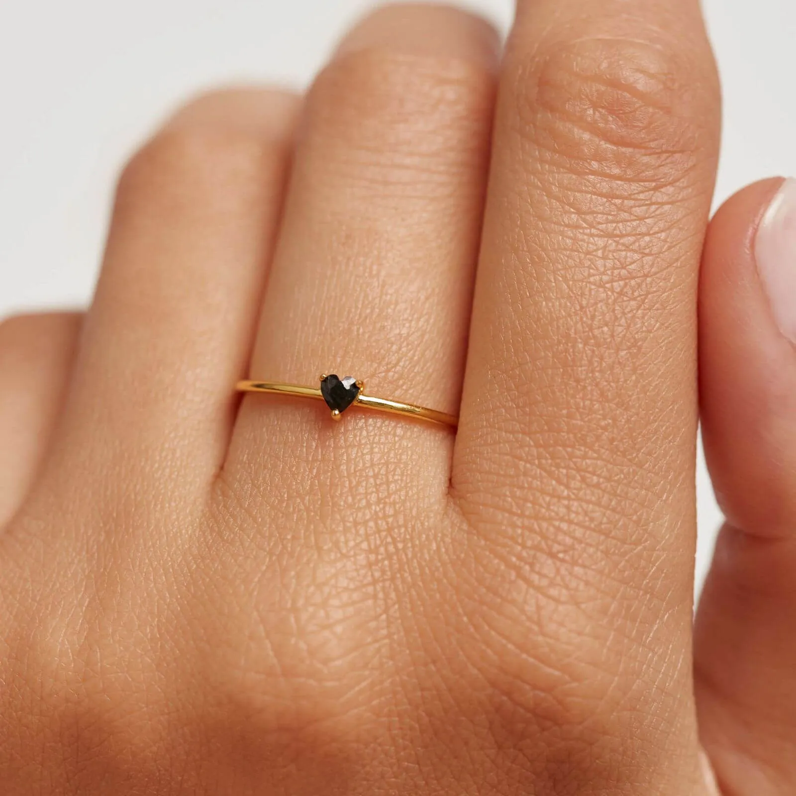 PDPAOLA Gold Black Heart Ring