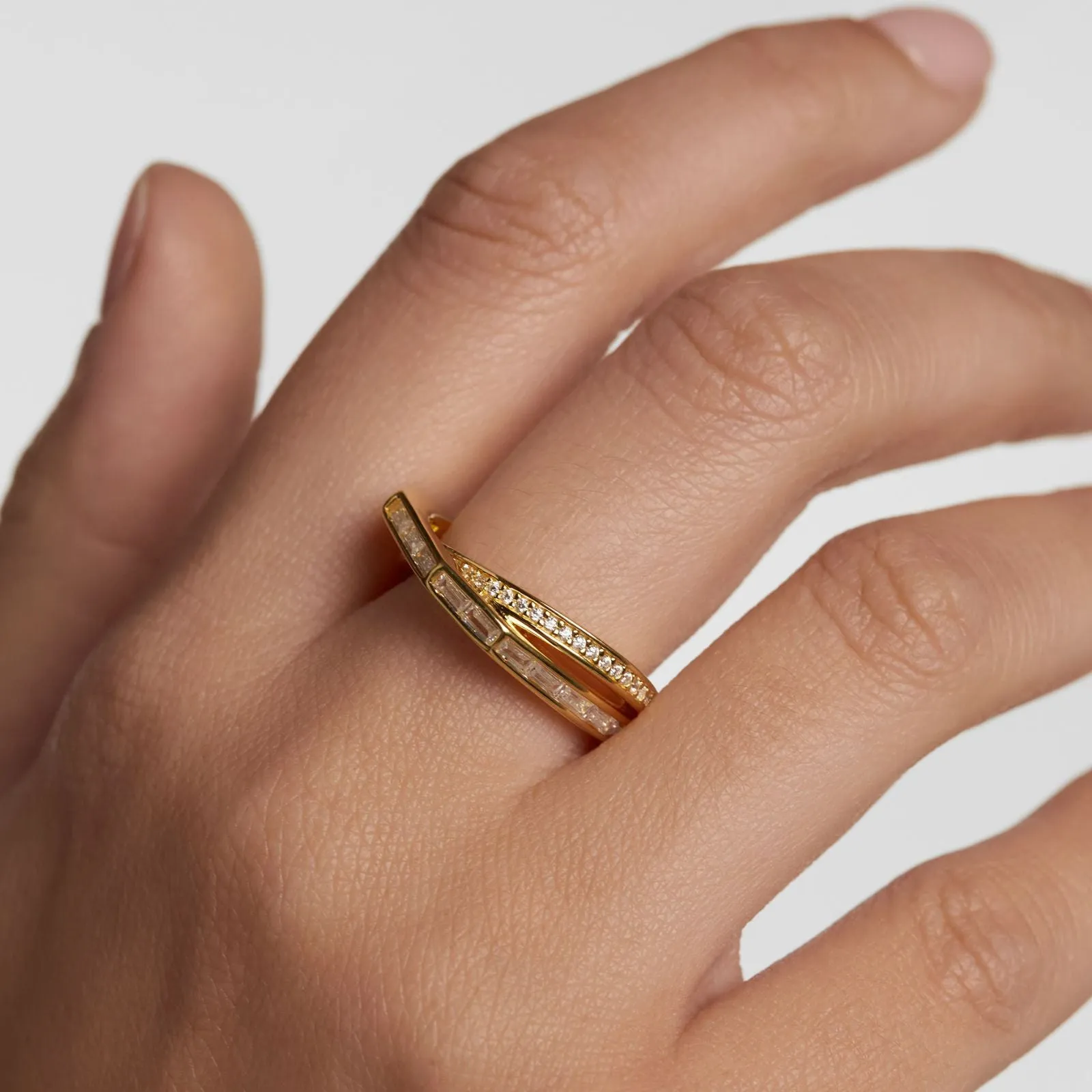 PDPAOLA Olivia Gold Double Ring