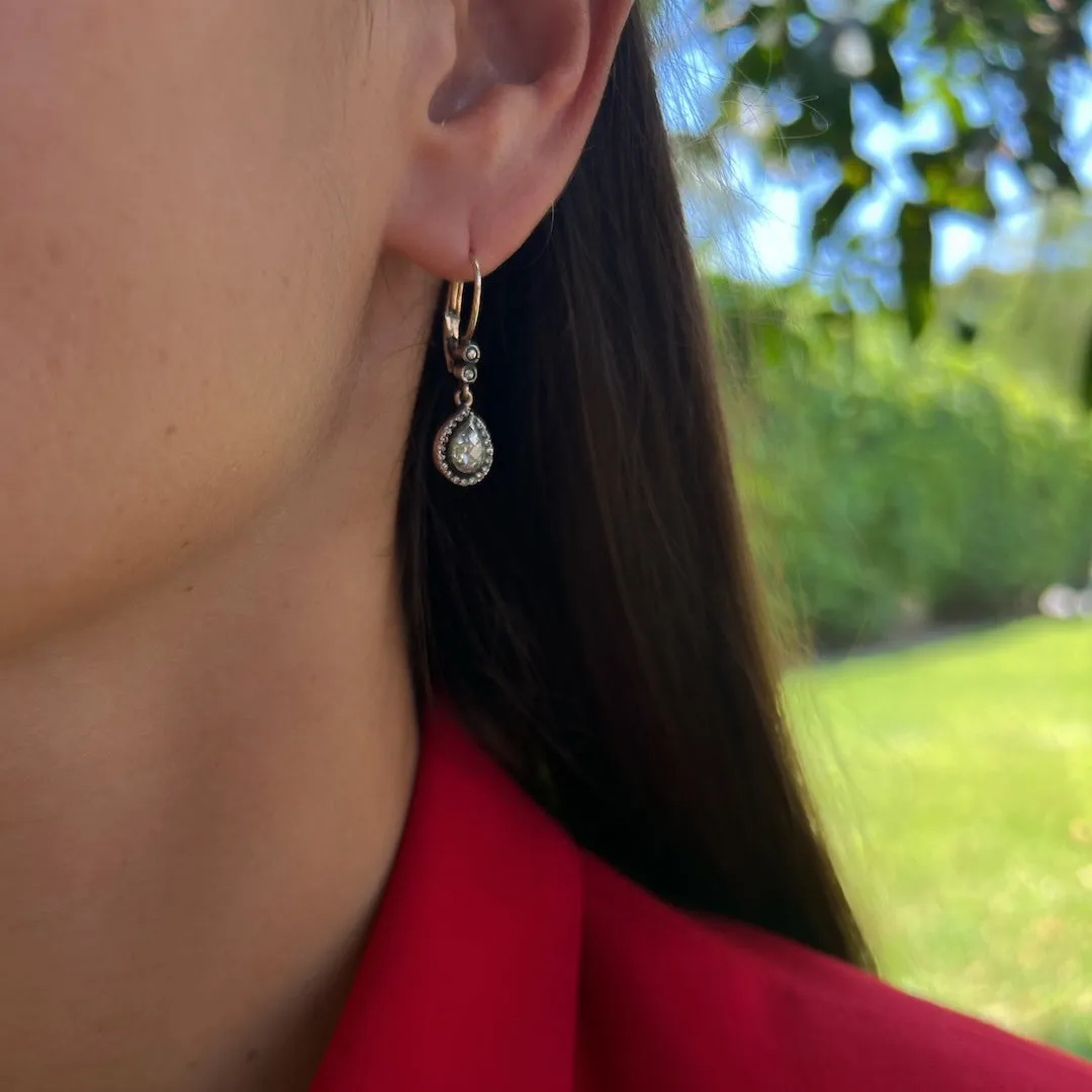 Pear Shaped Diamond Earrings