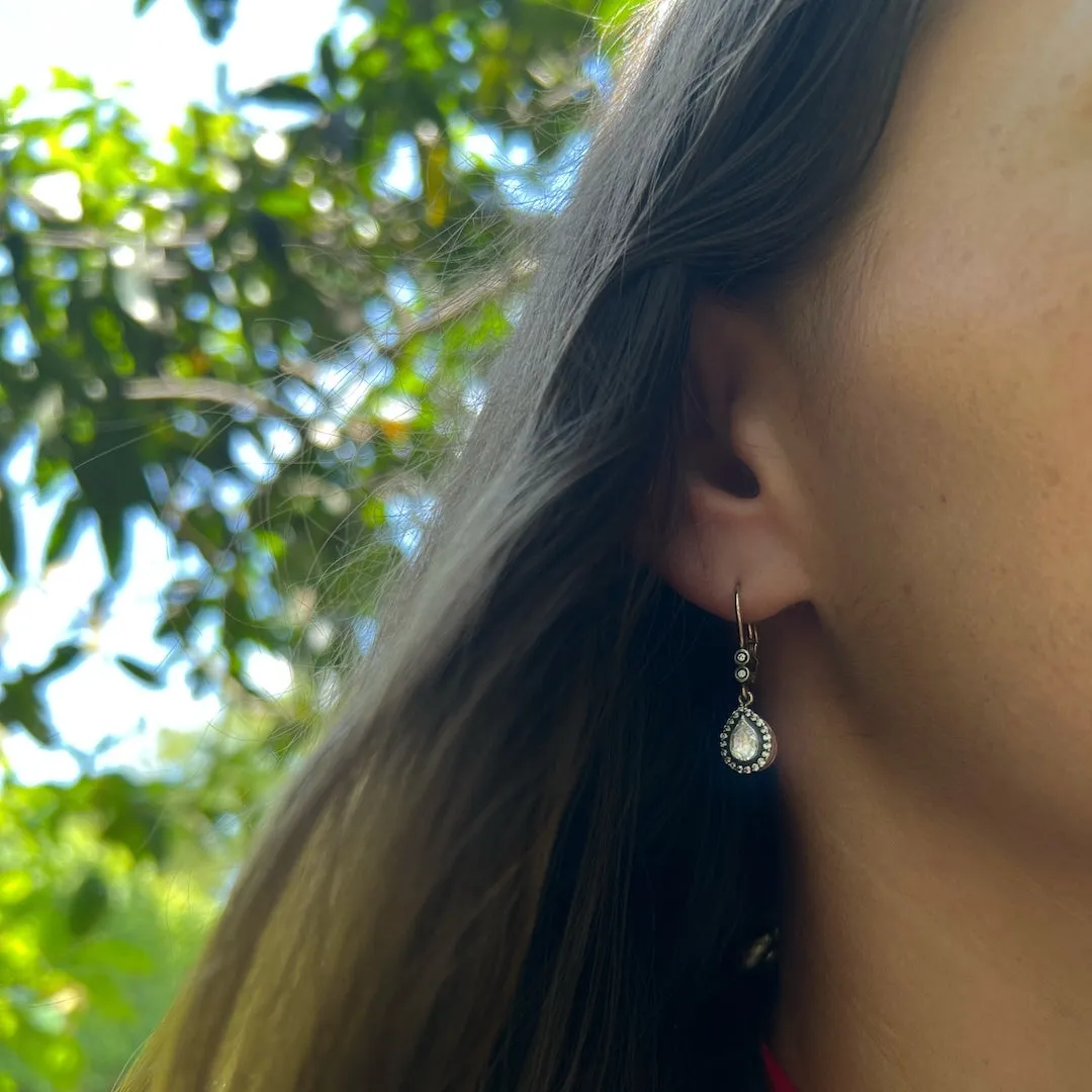 Pear Shaped Diamond Earrings