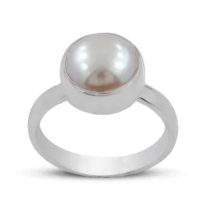 Pearl Gemstone 925 Sterling Silver Ring