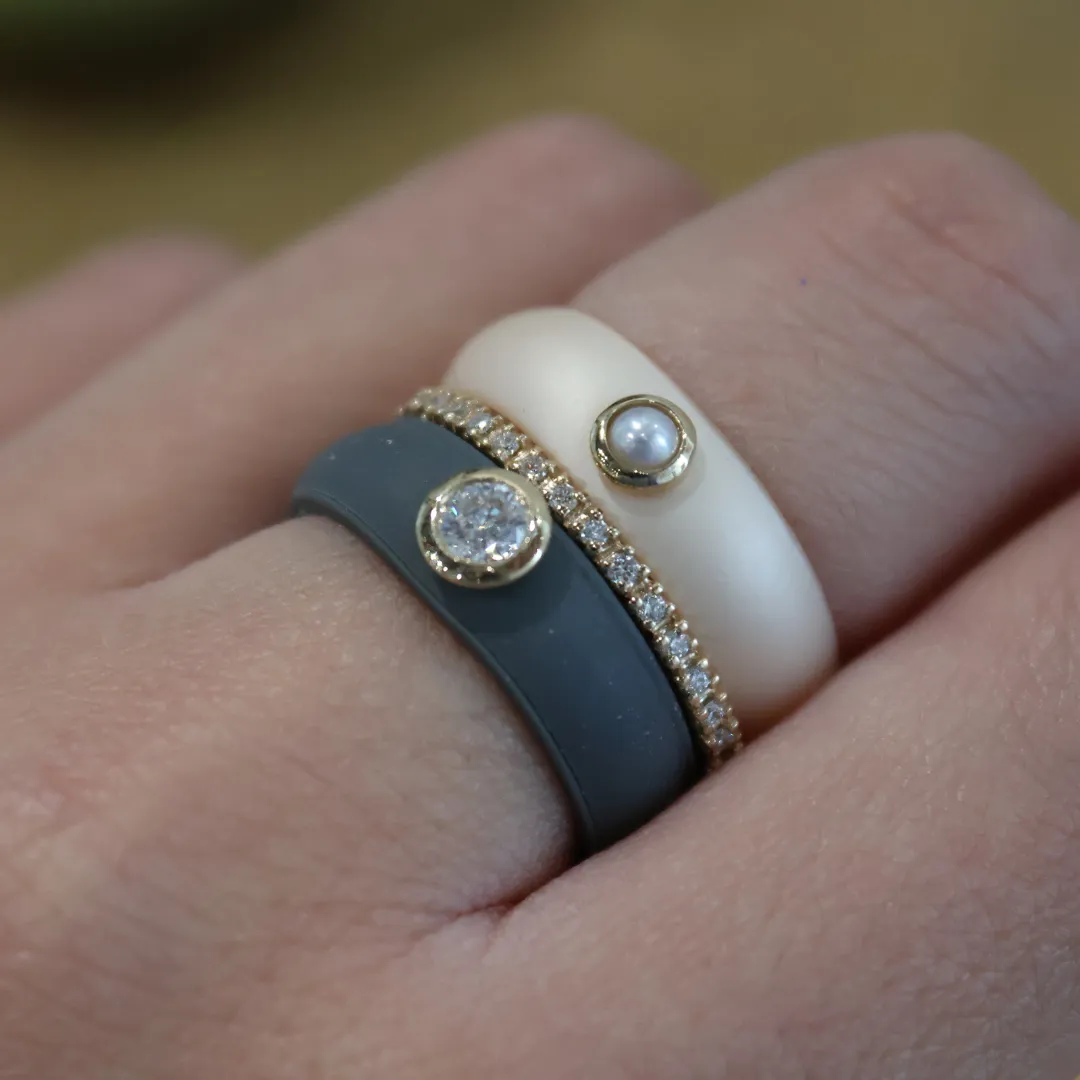 Pearl Silicone Band - Pink