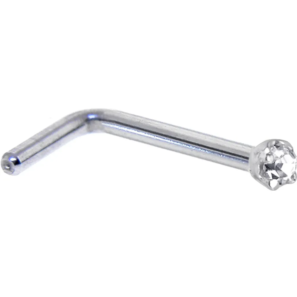 Platinum 1.5mm (April) Genuine Diamond Nose Ring