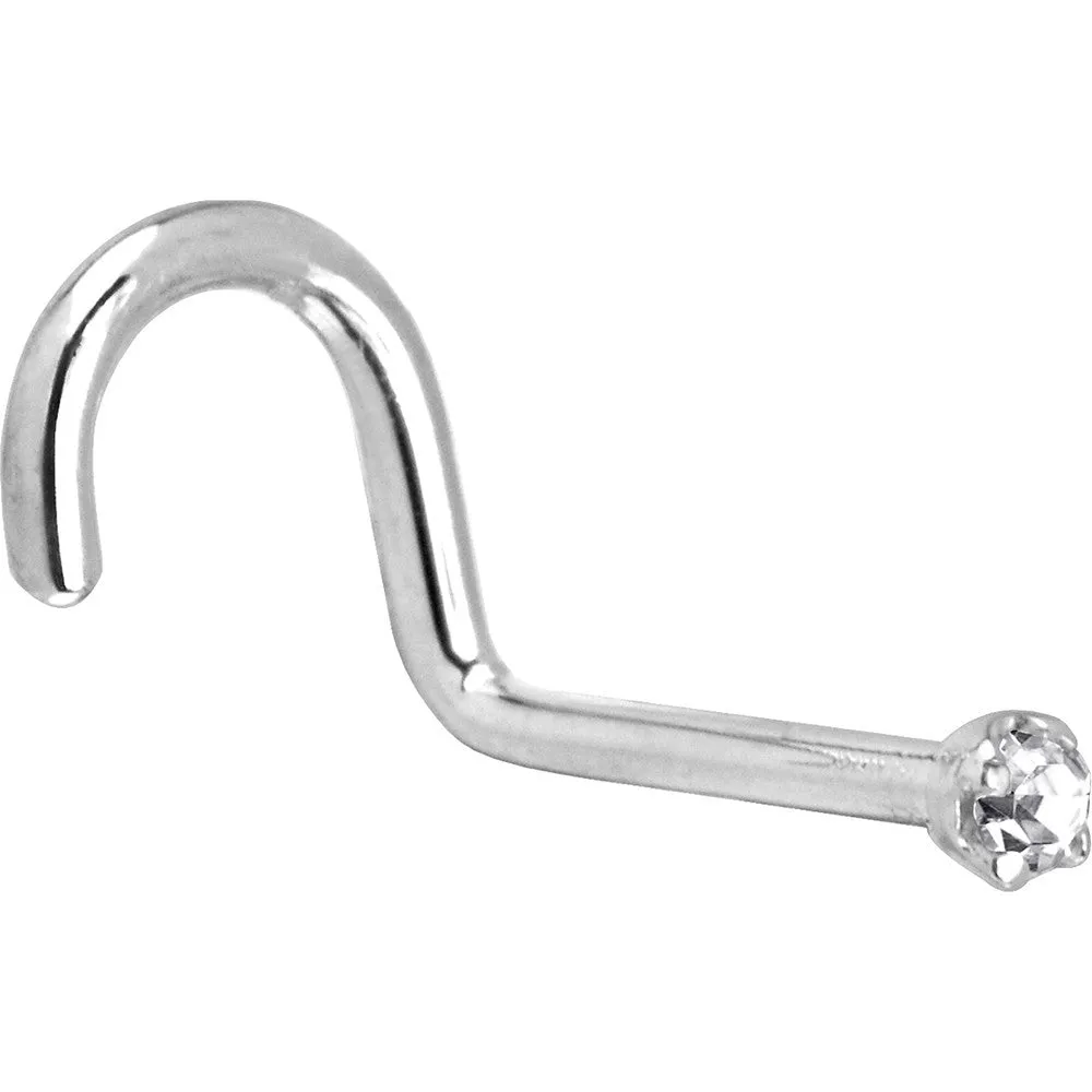 Platinum 1.5mm (April) Genuine Diamond Nose Ring