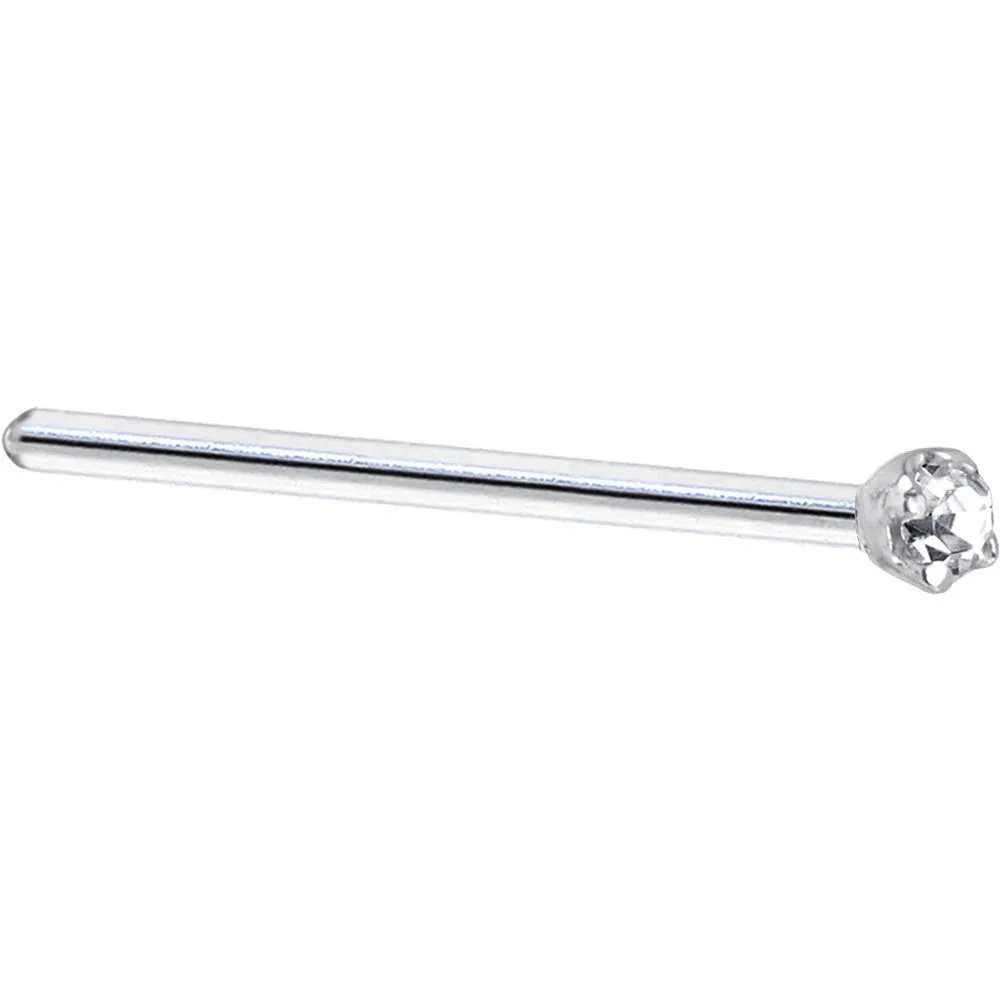 Platinum 1.5mm (April) Genuine Diamond Nose Ring