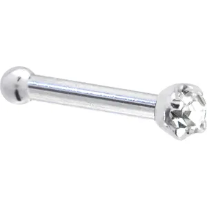 Platinum 1.5mm (April) Genuine Diamond Nose Ring