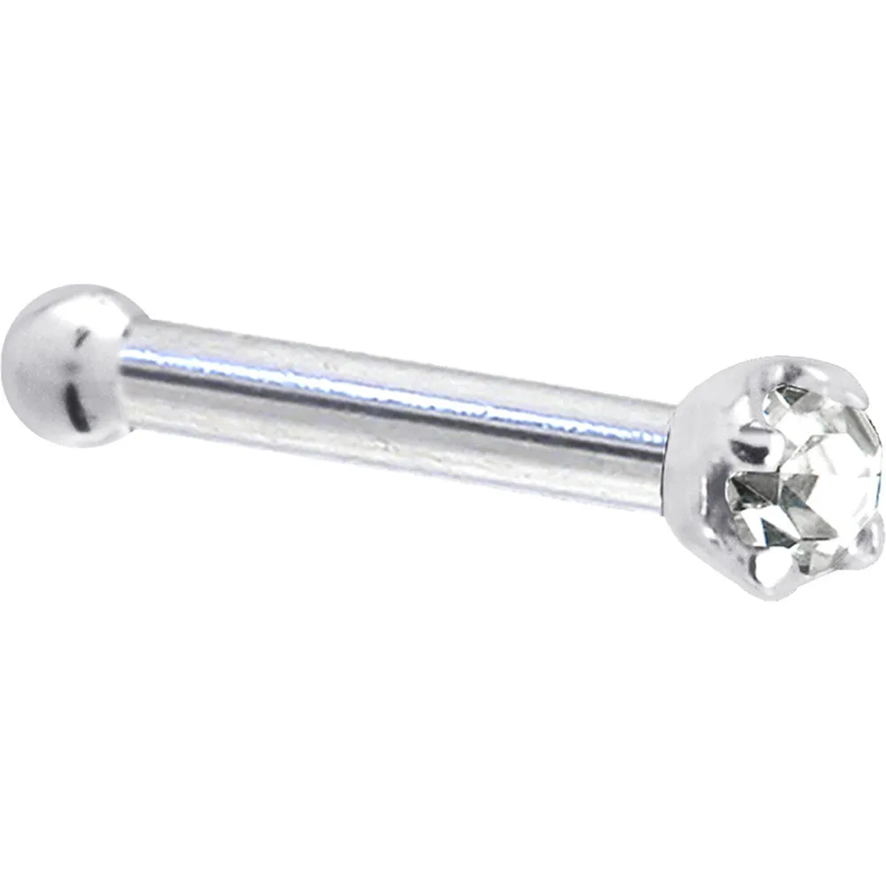 Platinum 1.5mm (April) Genuine Diamond Nose Ring