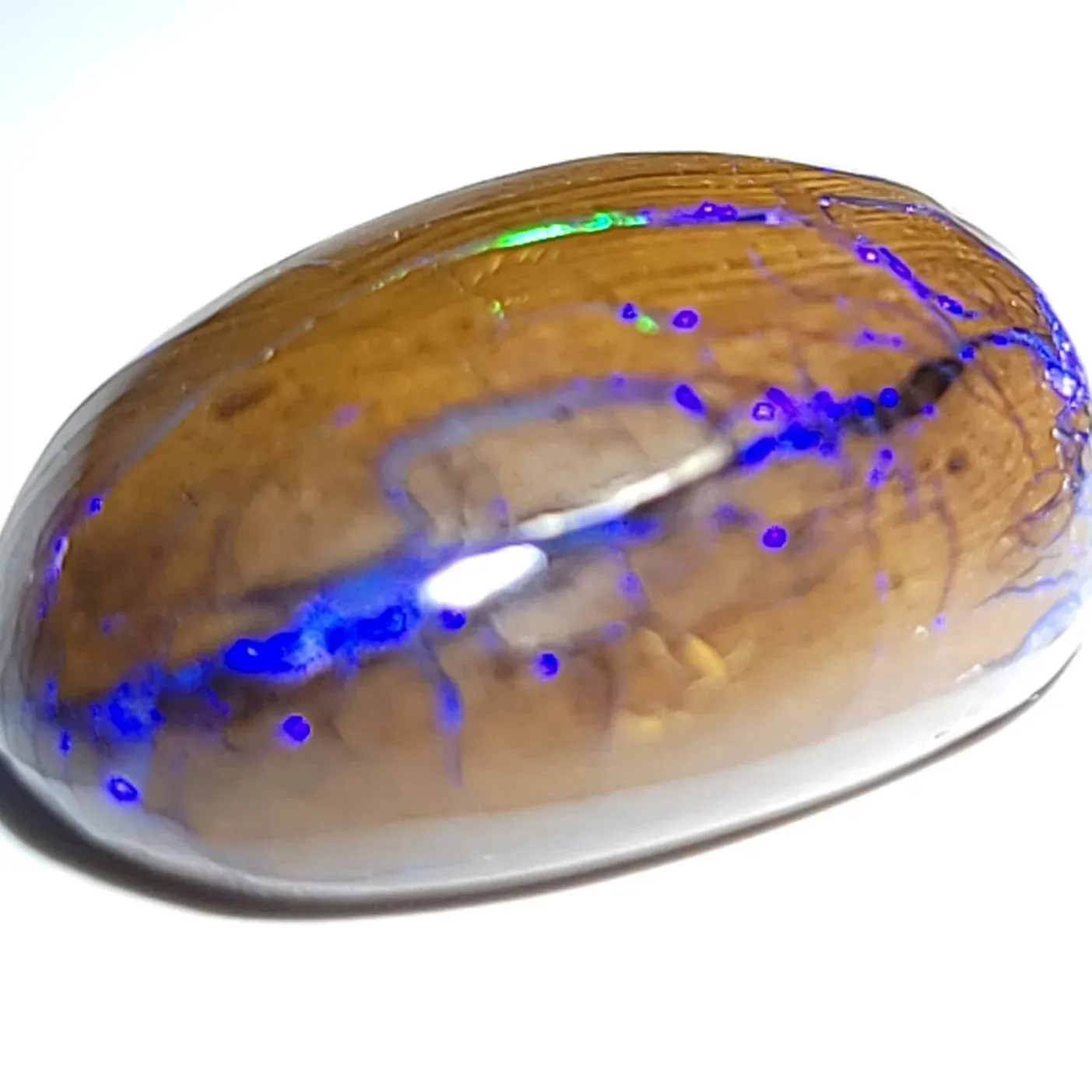 Purple Boulder Opal 12.6ct Cabochon Winton Matrix Round Polished Cut Stone