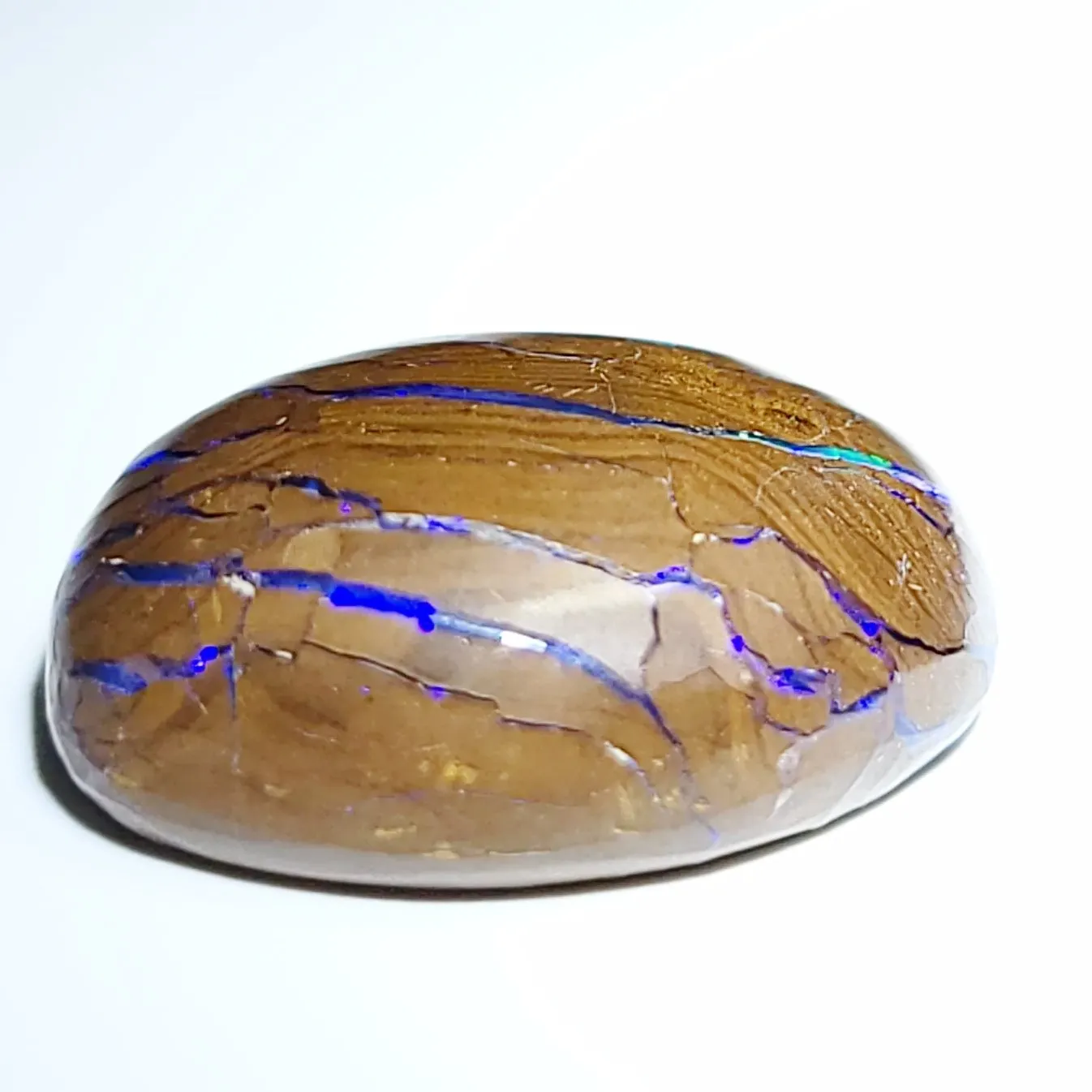 Purple Boulder Opal 12.6ct Cabochon Winton Matrix Round Polished Cut Stone