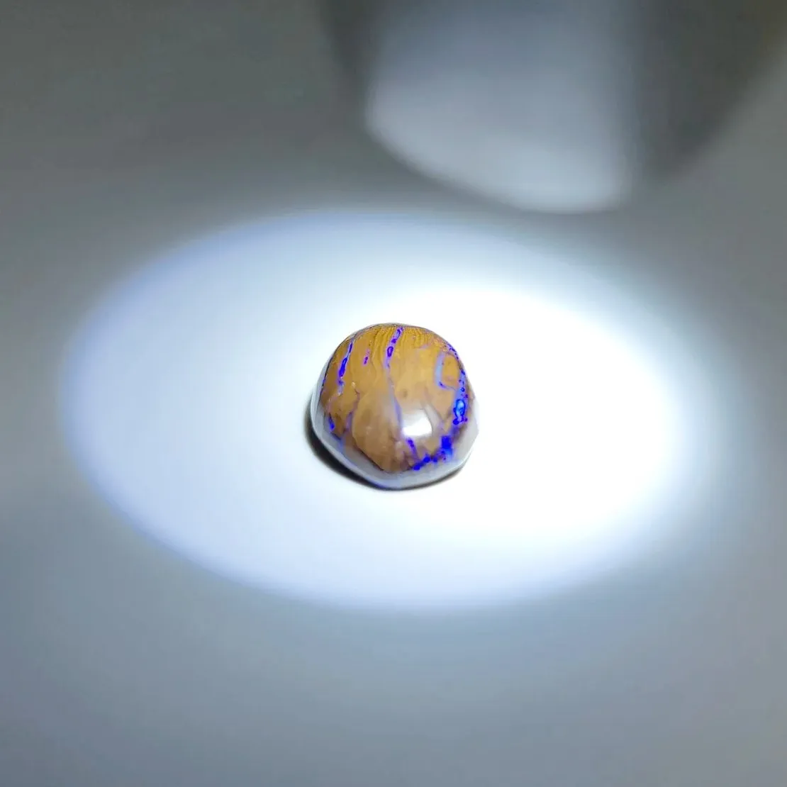 Purple Boulder Opal 12.6ct Cabochon Winton Matrix Round Polished Cut Stone
