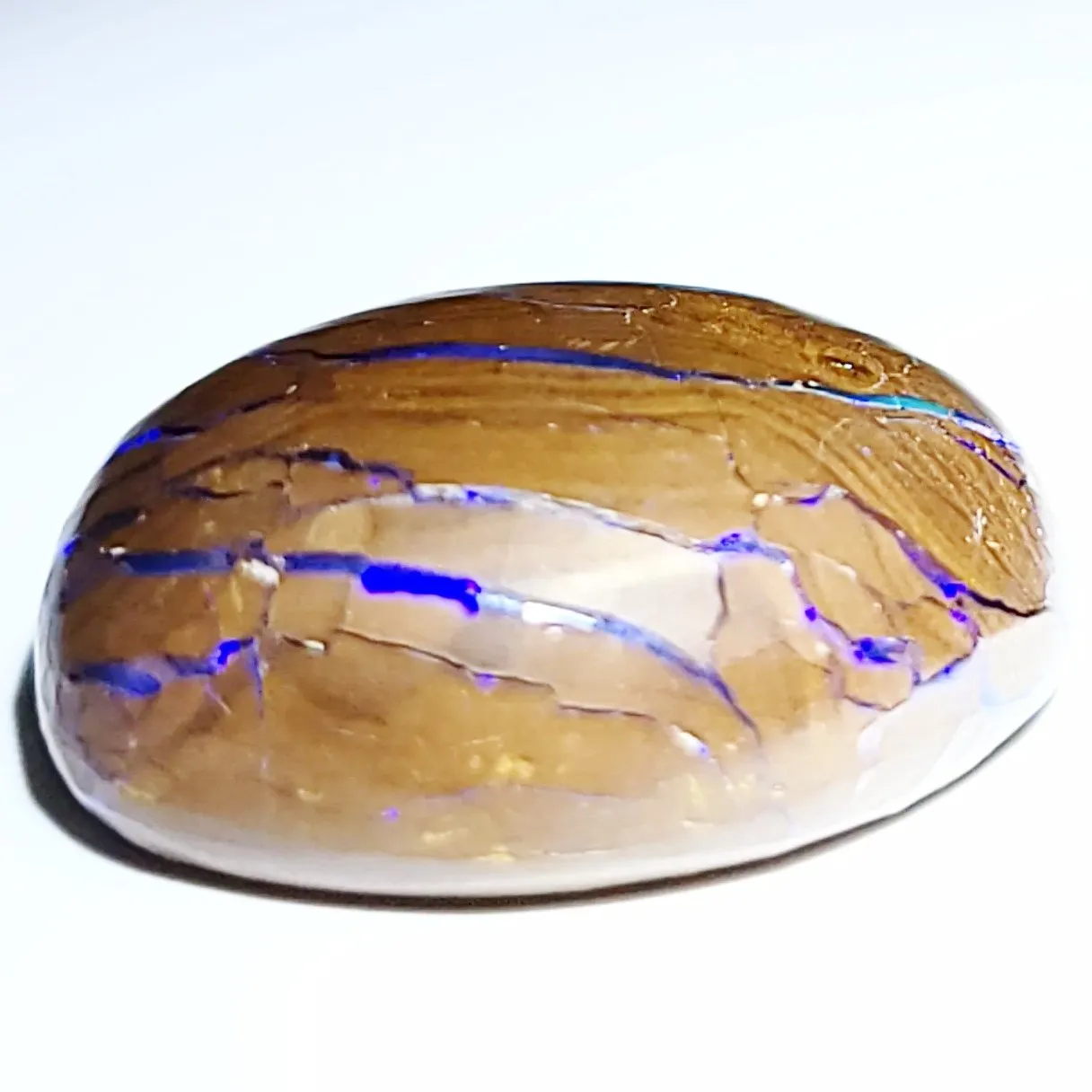 Purple Boulder Opal 12.6ct Cabochon Winton Matrix Round Polished Cut Stone