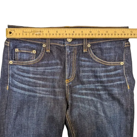Rag &amp; Bone Cropped Serrano Jeans Dark Wash Denim Crop Womens 28 Mid Rise